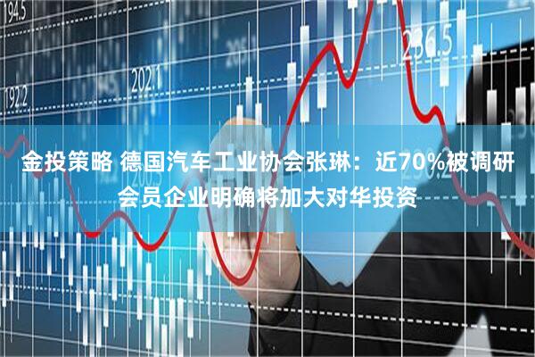 金投策略 德国汽车工业协会张琳：近70%被调研会员企业明确将加大对华投资