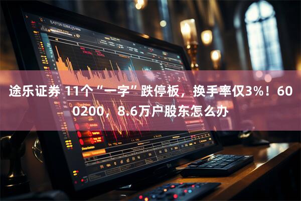 途乐证券 11个“一字”跌停板，换手率仅3%！600200，8.6万户股东怎么办