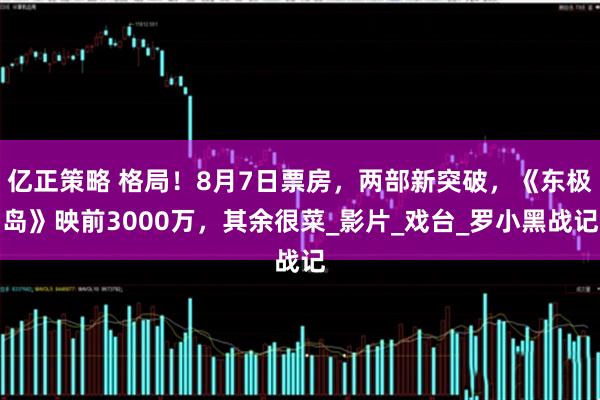 亿正策略 格局！8月7日票房，两部新突破，《东极岛》映前3000万，其余很菜_影片_戏台_罗小黑战记